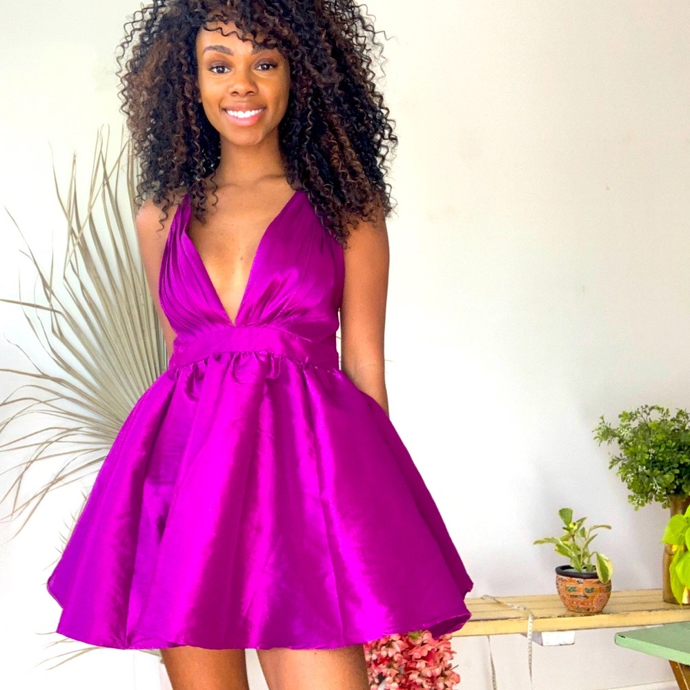 Hot Pink Purple Party Dress